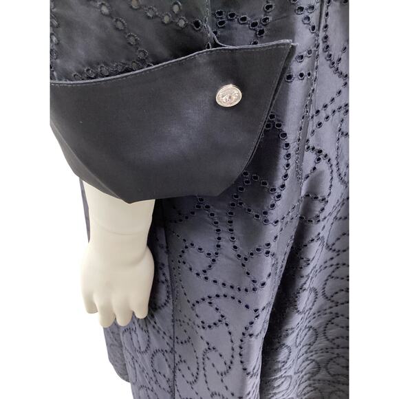 Teri Jon By Rickie Freeman Dress Women’s SZ12 Eyelet Well Structured Button Down - Picture 5 of 6